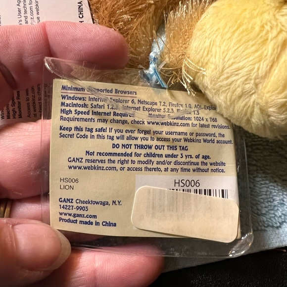 Retired Ganz Webkinz with codes Lion and Hippo - Picture 4 of 8